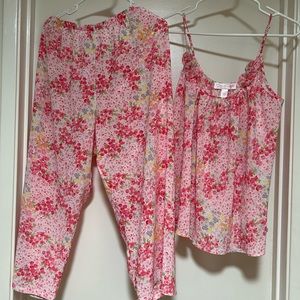 Oscar de la Renta - 2 pc.Floral Pajama Set Sz.L